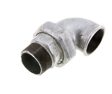 90° L-Koppeling Aansluiting 2'' Buitendraad R X Binnendraad Rp Gietijzer Conische Afdichting 25bar