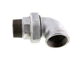 90° L-Koppeling Aansluiting 2'' Buitendraad R X Binnendraad Rp Gietijzer Conische Afdichting 25bar