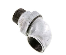90° L-Koppeling Aansluiting 2'' Buitendraad R X Binnendraad Rp Gietijzer Conische Afdichting 25bar
