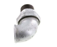 90° L-Koppeling Aansluiting 2'' Buitendraad R X Binnendraad Rp Gietijzer Conische Afdichting 25bar