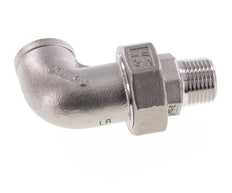90° L-Koppeling Aansluiting 1/2'' Buitendraad R X Binnendraad Rp RVS Conische Afdichting 16bar