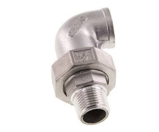 90° L-Koppeling Aansluiting 1/2'' Buitendraad R X Binnendraad Rp RVS Conische Afdichting 16bar