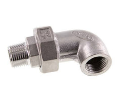 90° L-Koppeling Aansluiting 1/2'' Buitendraad R X Binnendraad Rp RVS Conische Afdichting 16bar