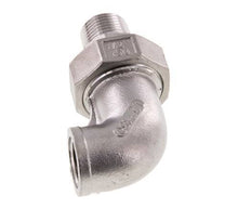90° L-Koppeling Aansluiting 1/2'' Buitendraad R X Binnendraad Rp RVS Conische Afdichting 16bar