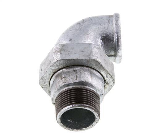 90° L-Koppeling Aansluiting 1 1/4'' Buitendraad R X Binnendraad Rp Gietijzer Conische Afdichting 25bar