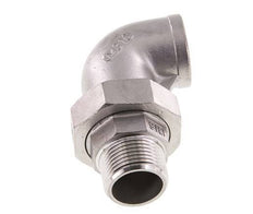90° L-Koppeling Aansluiting 1'' Buitendraad R X Binnendraad Rp RVS Conische Seal 16bar