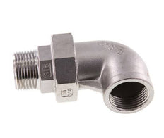 90° L-Koppeling Aansluiting 1'' Buitendraad R X Binnendraad Rp RVS Conische Seal 16bar