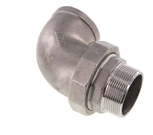 90° L-Koppeling Aansluiting 2'' Buitendraad R X Binnendraad Rp RVS Conische Seal 16bar