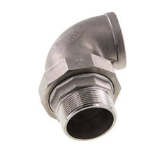 90° L-Koppeling Aansluiting 2'' Buitendraad R X Binnendraad Rp RVS Conische Seal 16bar