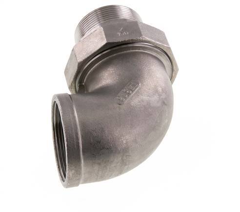 90° L-Koppeling Aansluiting 2'' Buitendraad R X Binnendraad Rp RVS Conische Seal 16bar