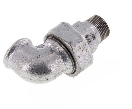 90° L-Koppeling Aansluiting 3/4'' Buitendraad R X Binnendraad Rp Gietijzer Conische Afdichting 25bar