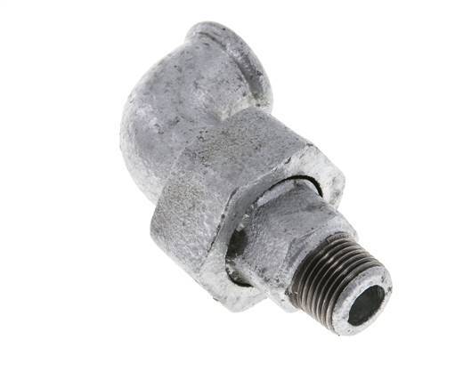 90° L-Koppeling Aansluiting 3/8'' Buitendraad R X Binnendraad Rp Gietijzer Conische Afdichting 25bar