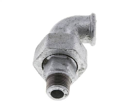 90° L-Koppeling Aansluiting 3/8'' Buitendraad R X Binnendraad Rp Gietijzer Conische Afdichting 25bar