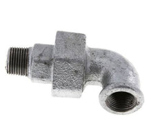 90° L-Koppeling Aansluiting 3/8'' Buitendraad R X Binnendraad Rp Gietijzer Conische Afdichting 25bar