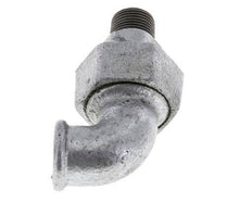 90° L-Koppeling Aansluiting 3/8'' Buitendraad R X Binnendraad Rp Gietijzer Conische Afdichting 25bar