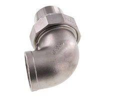 90° L-Koppeling Aansluiting 1 1/2'' Buitendraad R X Binnendraad Rp RVS Conische Afdichting 16bar