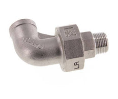 90° L-Koppeling Aansluiting 3/8'' Buitendraad R X Binnendraad Rp RVS Conische Afdichting 16bar