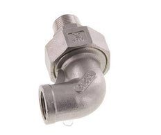 90° L-Koppeling Aansluiting 3/8'' Buitendraad R X Binnendraad Rp RVS Conische Afdichting 16bar