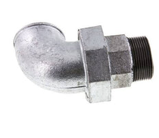 90° L-Koppeling Wartelmoer 1 1/2'' Buitendraad R X Binnendraad Rp Gietijzer Vlakke Afdichting Centellen 25bar