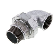 90° L-Koppeling Wartelmoer 1 1/2'' Buitendraad R X Binnendraad Rp Gietijzer Vlakke Afdichting Centellen 25bar