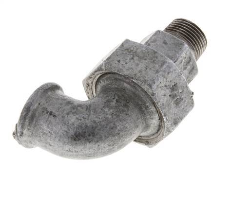 90° L-Koppeling Verbinding 3/8'' Buitendraad R X Binnendraad Rp Gietijzer Vlakke Afdichting Centellen 25bar