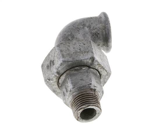 90° L-Koppeling Verbinding 3/8'' Buitendraad R X Binnendraad Rp Gietijzer Vlakke Afdichting Centellen 25bar