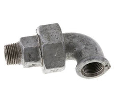 90° L-Koppeling Verbinding 3/8'' Buitendraad R X Binnendraad Rp Gietijzer Vlakke Afdichting Centellen 25bar