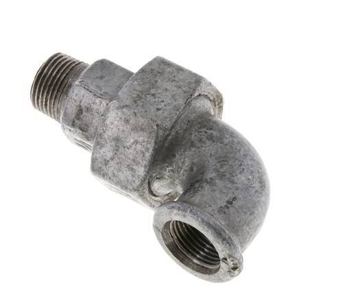 90° L-Koppeling Verbinding 3/8'' Buitendraad R X Binnendraad Rp Gietijzer Vlakke Afdichting Centellen 25bar