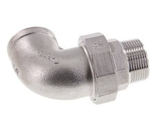 90° L-Koppeling Wartelmoer 1 1/2'' Buitendraad R X Binnendraad Rp RVS Vlakke Afdichting PTFE 16bar