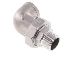 90° L-Koppeling Wartelmoer 1'' Buitendraad R X Binnendraad Rp RVS Vlakke Afdichting PTFE 16bar