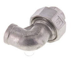90° Aansluiting Wartelmoer Rp3/8'' Binnendraad RVS Conische Afdichting 16bar