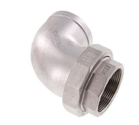 90° Aansluiting Wartelmoer Rp2'' Binnendraad RVS Conische Dichting 16bar