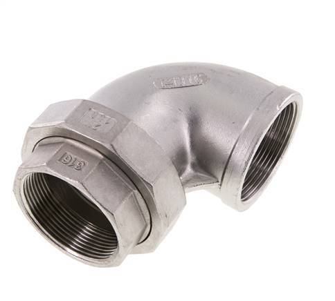 90° Aansluiting Wartelmoer Rp2'' Binnendraad RVS Conische Dichting 16bar