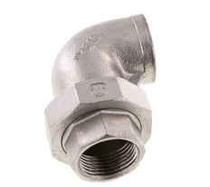 90° Uniale Connector Rp1'' Binnendraad RVS Conische Afdichting 16bar