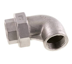 90° Uniale Connector Rp1'' Binnendraad RVS Conische Afdichting 16bar