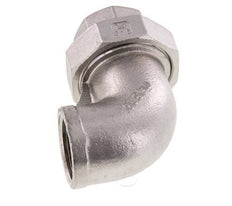 90° Uniale Connector Rp1'' Binnendraad RVS Conische Afdichting 16bar