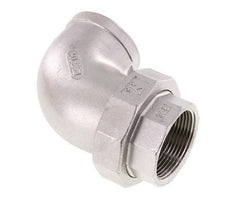 90° Unieaansluiting Rp1 1/2'' Binnendraad RVS Conische Afdichting 16bar