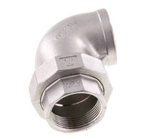 90° Unieaansluiting Rp1 1/2'' Binnendraad RVS Conische Afdichting 16bar