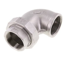 90° Unieaansluiting Rp1 1/2'' Binnendraad RVS Conische Afdichting 16bar