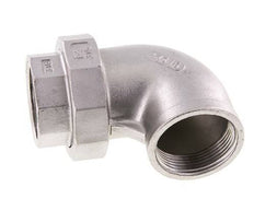 90° Unieaansluiting Rp1 1/2'' Binnendraad RVS Conische Afdichting 16bar