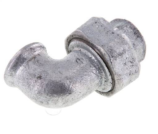 L-Stuk Wartelmoer Rp1/2'' Binnendraad Gietijzer Conische Afdichting 25bar
