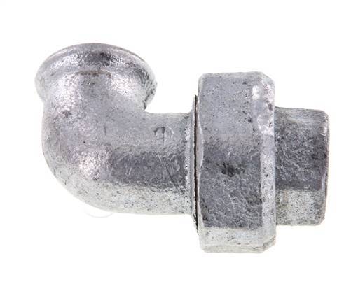 L-Stuk Wartelmoer Rp1/2'' Binnendraad Gietijzer Conische Afdichting 25bar
