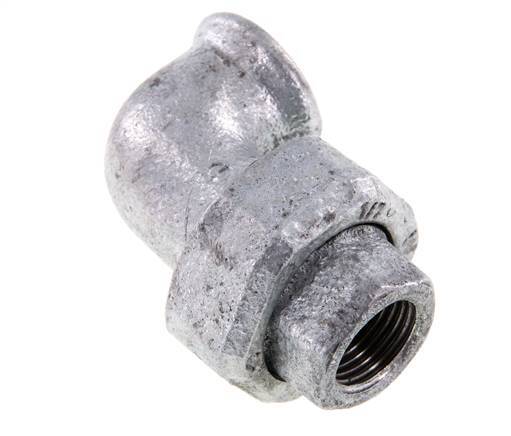 L-Stuk Wartelmoer Rp1/2'' Binnendraad Gietijzer Conische Afdichting 25bar