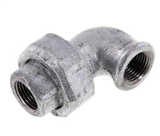 L-Stuk Wartelmoer Rp1/2'' Binnendraad Gietijzer Conische Afdichting 25bar