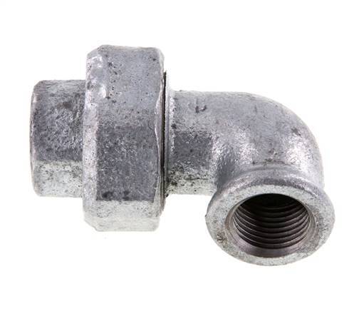 L-Stuk Wartelmoer Rp1/2'' Binnendraad Gietijzer Conische Afdichting 25bar