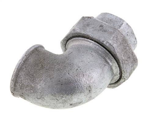 L-Stuk Wartelmoer Rp1 1/2'' Binnendraad Gietijzer Conische Dichting 25bar