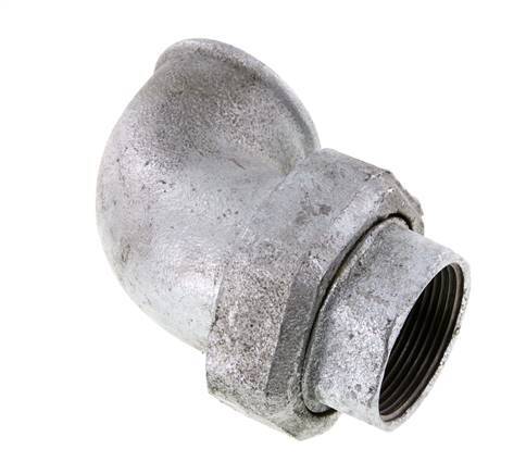 L-Stuk Wartelmoer Rp1 1/2'' Binnendraad Gietijzer Conische Dichting 25bar