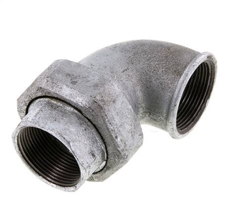 L-Stuk Wartelmoer Rp1 1/2'' Binnendraad Gietijzer Conische Dichting 25bar