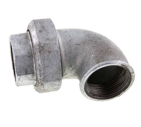 L-Stuk Wartelmoer Rp1 1/2'' Binnendraad Gietijzer Conische Dichting 25bar