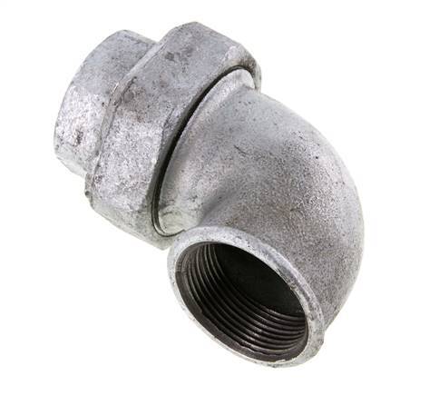 L-Stuk Wartelmoer Rp1 1/2'' Binnendraad Gietijzer Conische Dichting 25bar